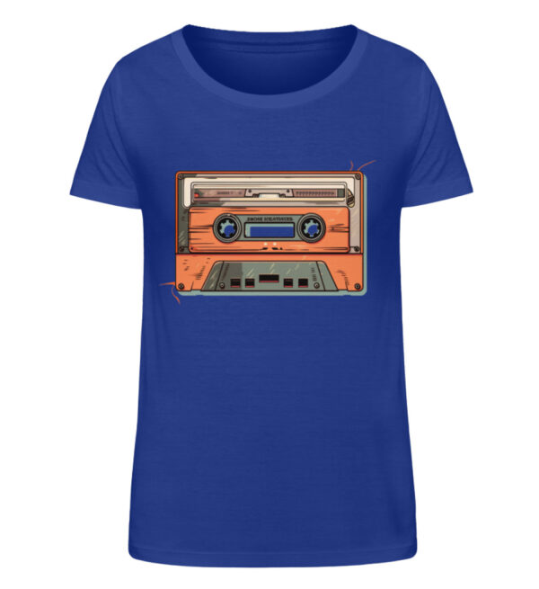 Retro Kassette auf T-Shirt - Damen Organic Shirt-668