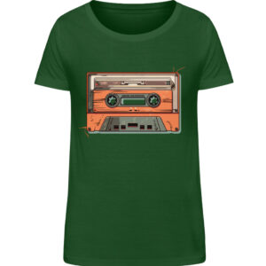 Retro Kassette auf T-Shirt - Damen Organic Shirt-833