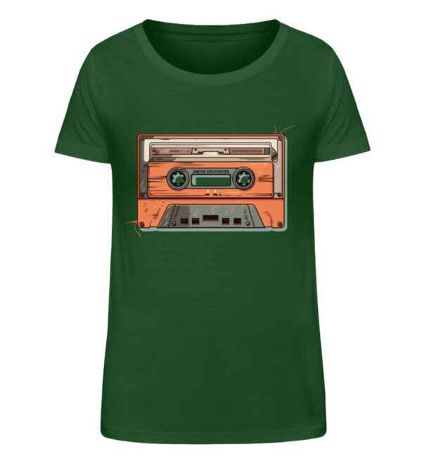 Retro Kassette auf T-Shirt - Damen Organic Shirt-833