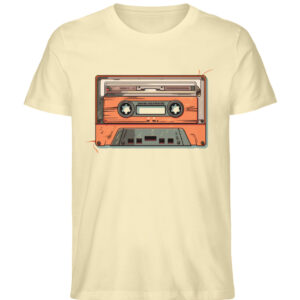 Retro Kassette auf T-Shirt - Herren Premium Organic Shirt-7131