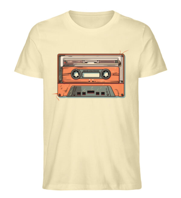 Retro Kassette auf T-Shirt - Herren Premium Organic Shirt-7131