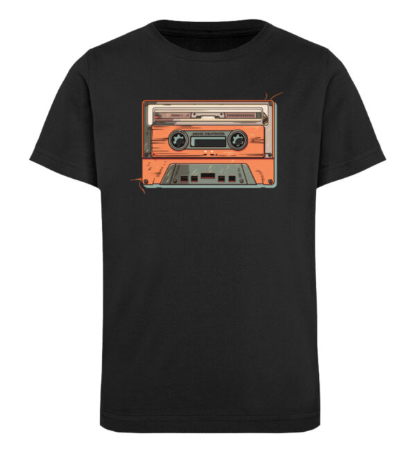 Retro Kassette auf T-Shirt - Kinder Organic T-Shirt-16