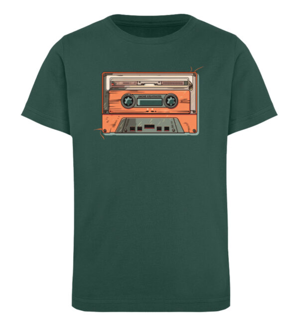 Retro Kassette auf T-Shirt - Kinder Organic T-Shirt-7112