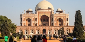 Schöner Blick auf das Humayun-Mausoleum Blick auf das Humayun-Mausoleum