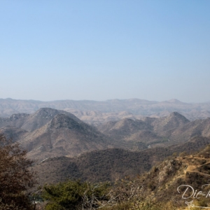 Blick vom Monsun Palast über das Hinterland in Udaipur Blick über das Hinterland Udaipur