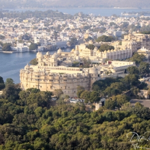 Der City Palace in Udaipur von oben City Palace in Udaipur von oben