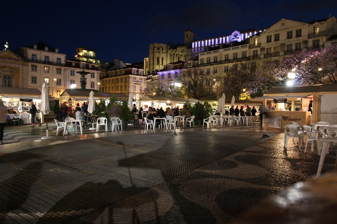 Rossio am Abend 