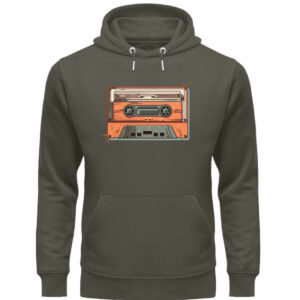 Retro Kassette auf T-Shirt - Unisex Organic Hoodie-7151