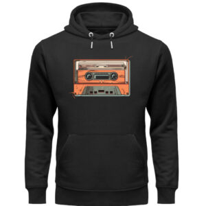 Retro Kassette auf T-Shirt - Unisex Organic Hoodie-16