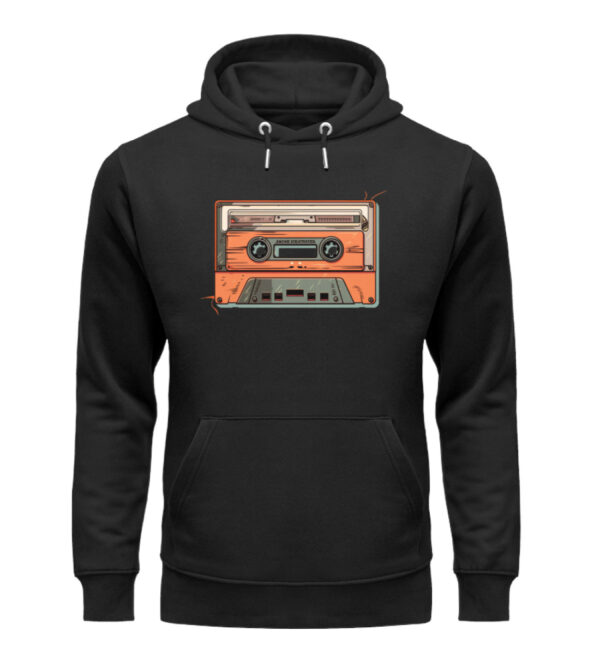 Retro Kassette auf T-Shirt - Unisex Organic Hoodie-16