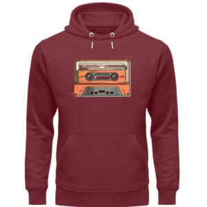 Retro Kassette auf T-Shirt - Unisex Organic Hoodie-6883