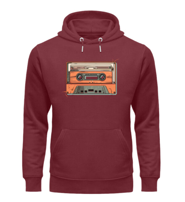 Retro Kassette auf T-Shirt - Unisex Organic Hoodie-6883