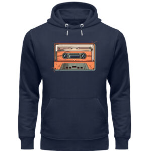 Retro Kassette auf T-Shirt - Unisex Organic Hoodie-6887