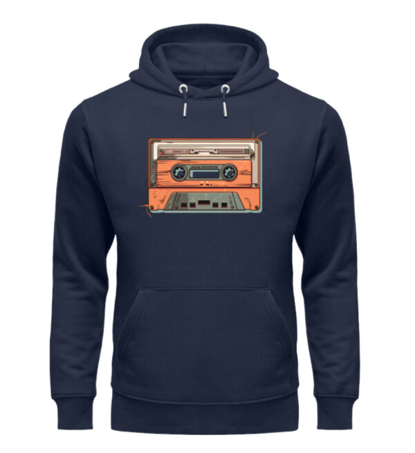 Retro Kassette auf T-Shirt - Unisex Organic Hoodie-6887