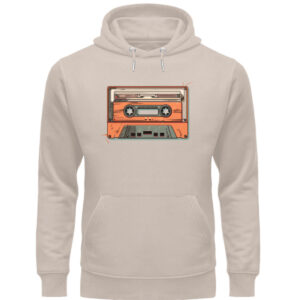 Retro Kassette auf T-Shirt - Unisex Organic Hoodie-7013