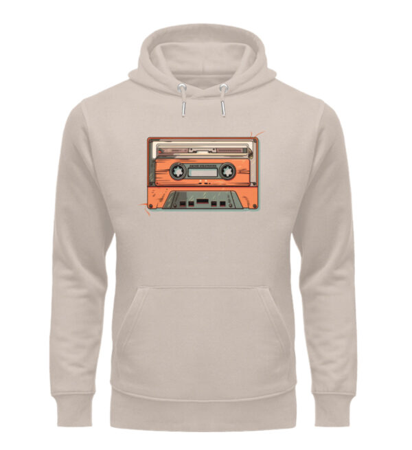 Retro Kassette auf T-Shirt - Unisex Organic Hoodie-7013