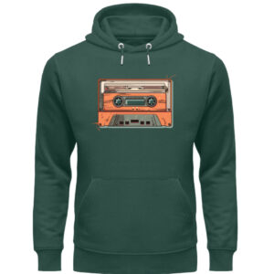 Retro Kassette auf T-Shirt - Unisex Organic Hoodie-7112