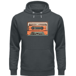 Retro Kassette auf T-Shirt - Unisex Organic Hoodie-7147